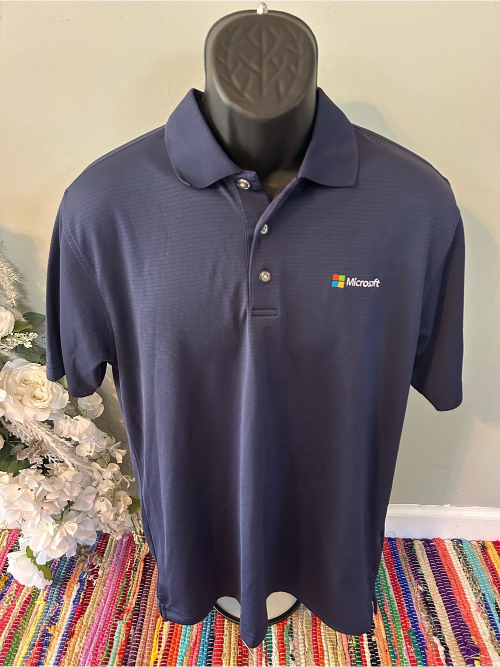 Set of 3 Microsoft Logo Company Staff Polo Shirts Pebble Beach Golf Tee Medium